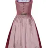 Midi Dirndl 65 cm altrosa gemustert Mila 010042 ~ 32