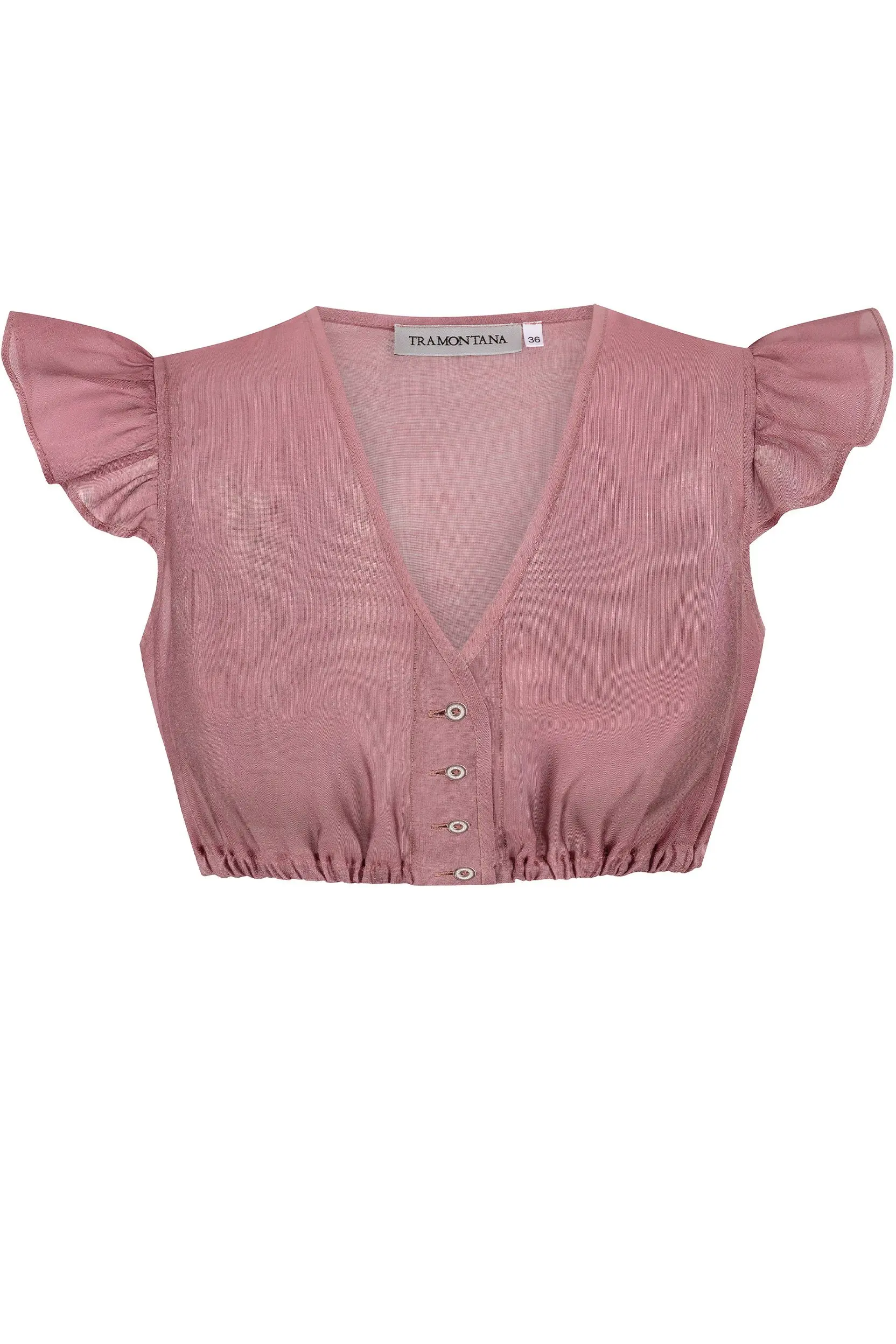 Dirndlbluse DIANA ~ 34 ~ rosenholz
