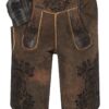Lederhose kurz mit Gürtel braun-antik Boandlkramer 002789 ~ 46