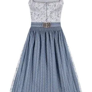 Midi Dirndl 65 cm grau blau Emilia 014653 ~ 40