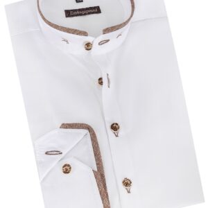 Trachtenhemd VINZENT (slim fit) ~ 36 ~ weiß