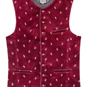 Trachtenweste dunkelrot Samt Vittorio 013729 ~ 46