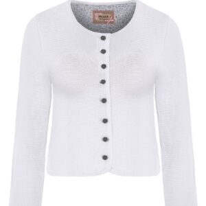 Trachten Strickjacke weiß Franziska 014412 ~ 30