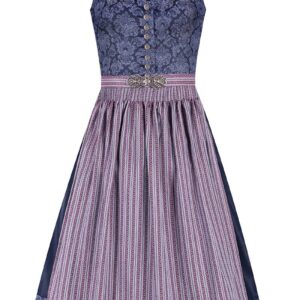 Midi Dirndl 65 cm blau beere Magda 010052 - limitiert ~ 34