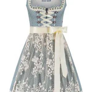 Mini Dirndl 60 cm hellblau creme Daria 014455 ~ 38