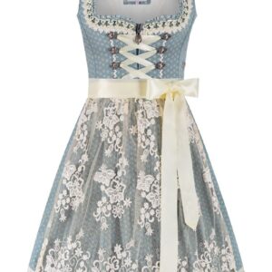 Mini Dirndl 60 cm hellblau creme Daria 014455 ~ 34