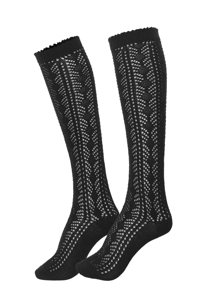 Spitzenkniestrümpfe schwarz 103581 ~ 36/37