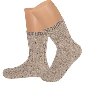 Kinder Trachtensocken hellbraun meliert 005486 ~ 31-34