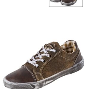 Kinder Trachtensneaker dunkelbraun weiß Nepomuk 002343 ~ 29