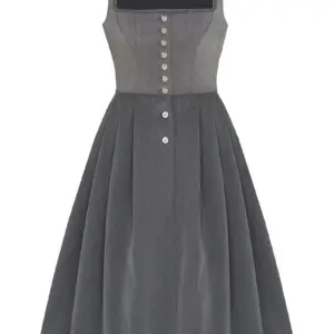 Midi Dirndl 70cm Gastro grau Stretch Babette 006871 ~ 32