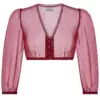 Dirndlbluse aus Chiffon ~ 34 ~ rot