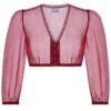 Dirndlbluse aus Chiffon ~ 34 ~ rot