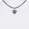 Kinder Collier mit Herzanhänger 000159 ~ blau