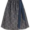 Dirndlschürze mit Ornamenten (70 cm) ~ dunkelblau ~ XL