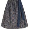 Dirndlschürze mit Ornamenten (70 cm) ~ dunkelblau ~ XL