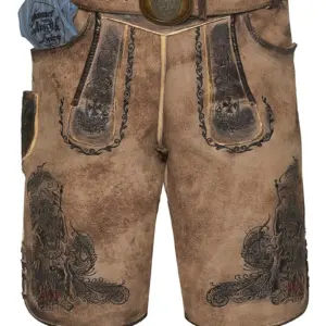 Lederhose kurz eiche gespeckt Heiliger St. Florian 011077 ~ 46
