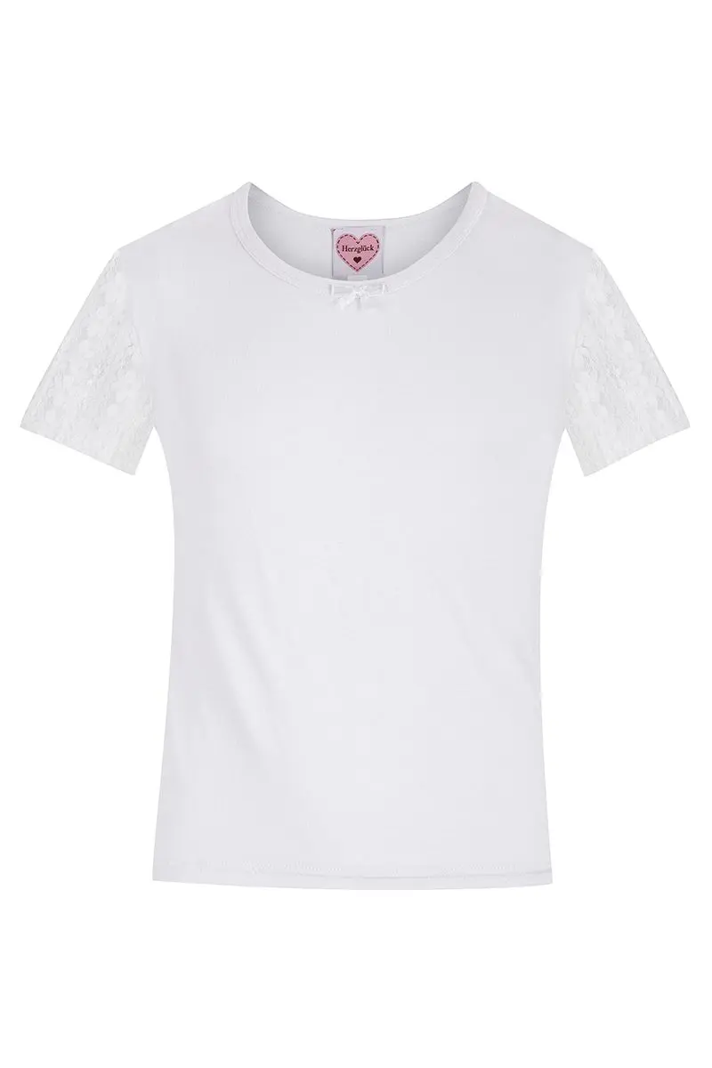 Kinder Dirndlbluse weiß Stretch Marie 014806 ~ 80