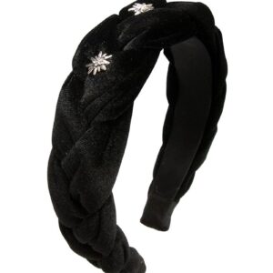Samt Haarreif mit Strass-Edelweiß