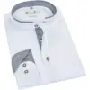 Trachtenhemd langarm weiß grau Tegernsee 010670 ~ S