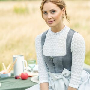 Dirndl MARKTL (65 cm) asphaltgrau ~ grau ~ 40