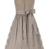 Dirndl JANA (70 cm) mit Leinen-Mieder ~ 32 ~ taupe