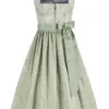 Midi Dirndl 70 cm creme mintgrün Gloria 015703 ~ 34