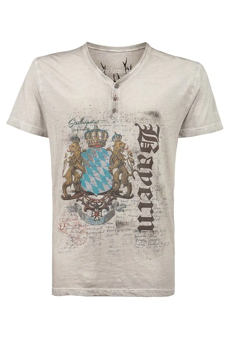 Trachtenshirt hellgrau Luggi 011095 ~ M
