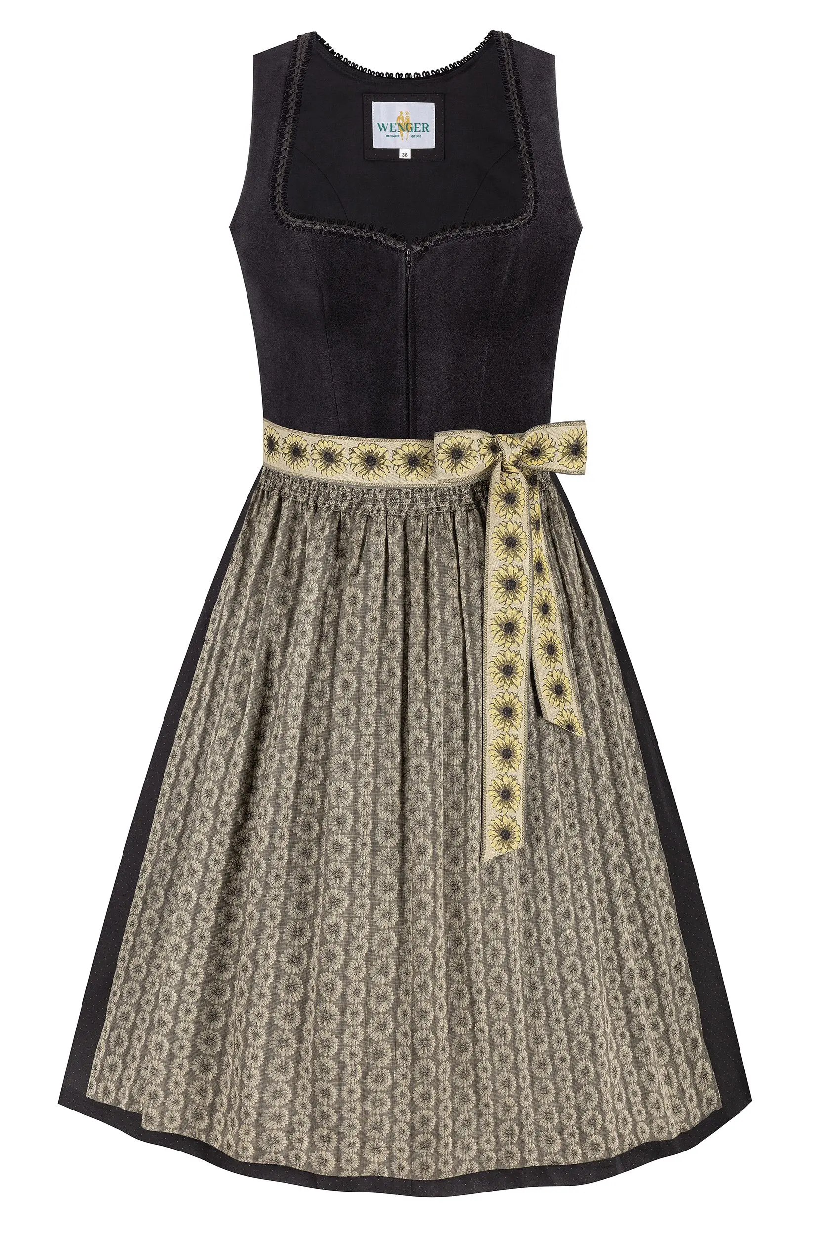Dirndl ISOLDE (70 cm) ~ 44 ~ schwarz