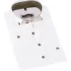 Trachtenhemd kurzarm weiß braun Oliver 014753 ~ 50