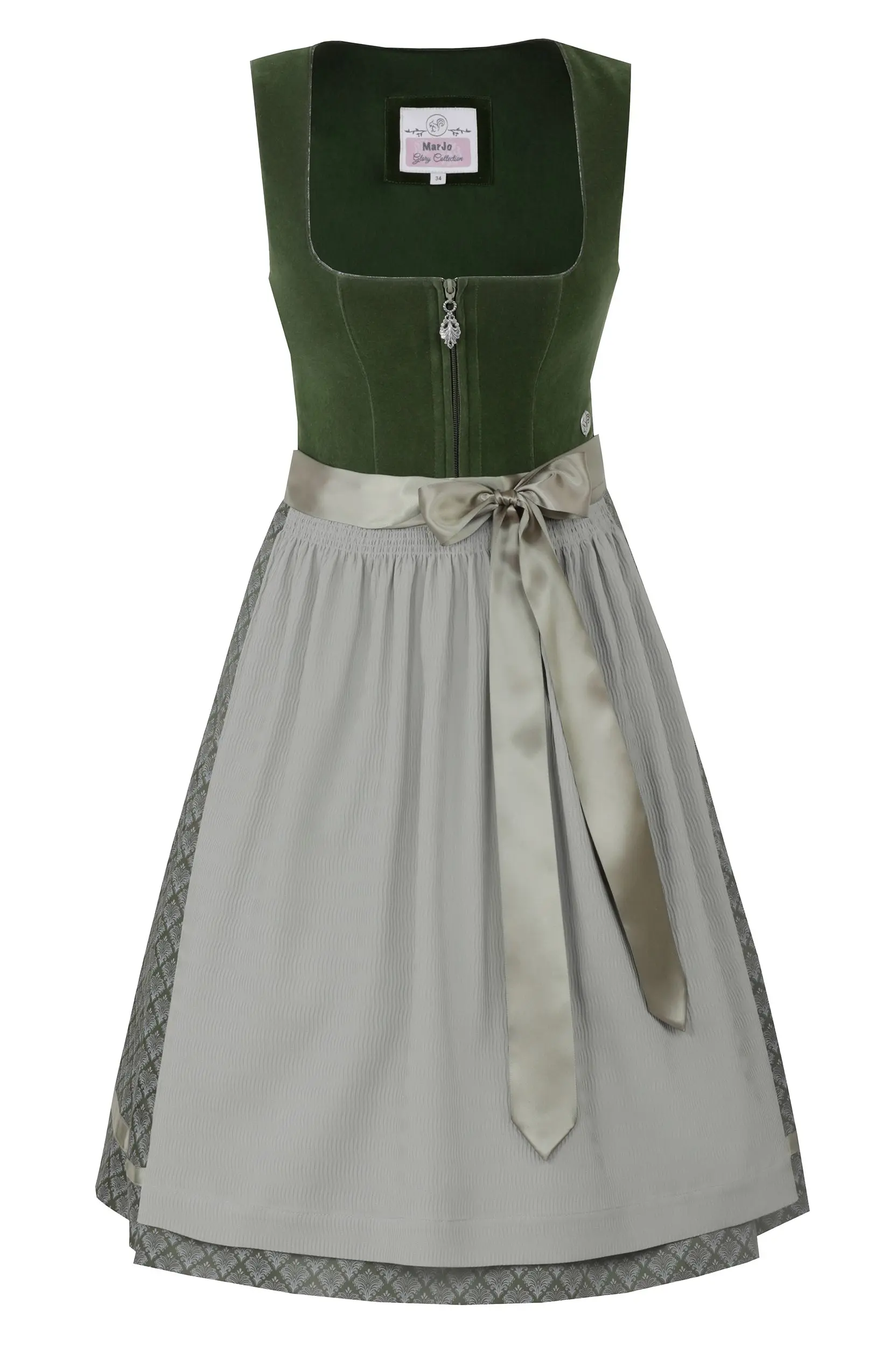 Dirndl GERACH (65 cm) ~ 34 ~ grün