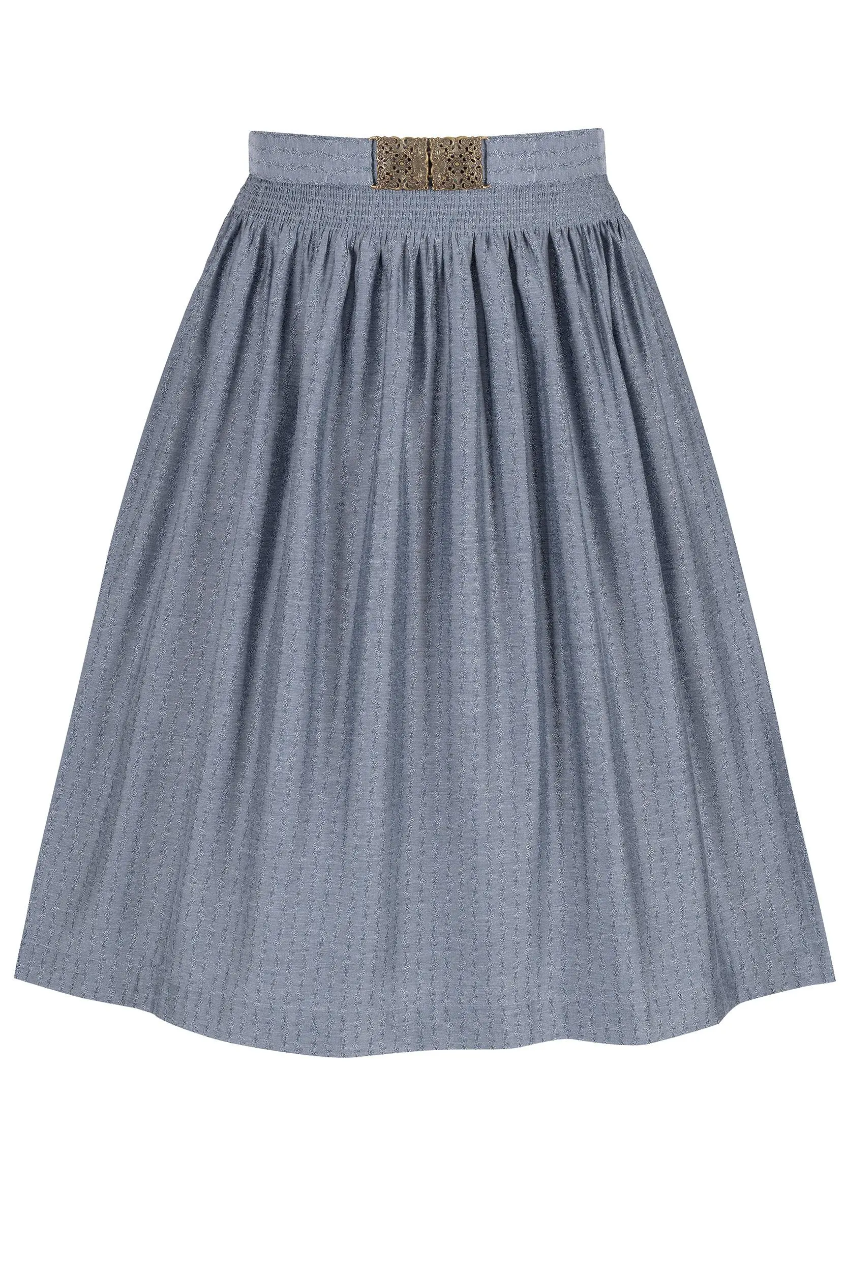 Dirndlschürze mit Rankenmuster (65 cm) ~ XL ~ blau
