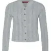 Trachten Strickjacke hellgrau Franzi 009526 ~ 34