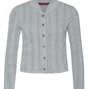 Trachten Strickjacke hellgrau Franzi 009526 ~ 34