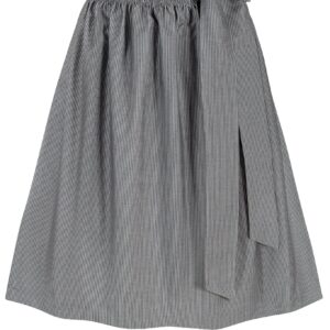 Dirndlschürze gestreift (70 cm) ~ XL ~ grau