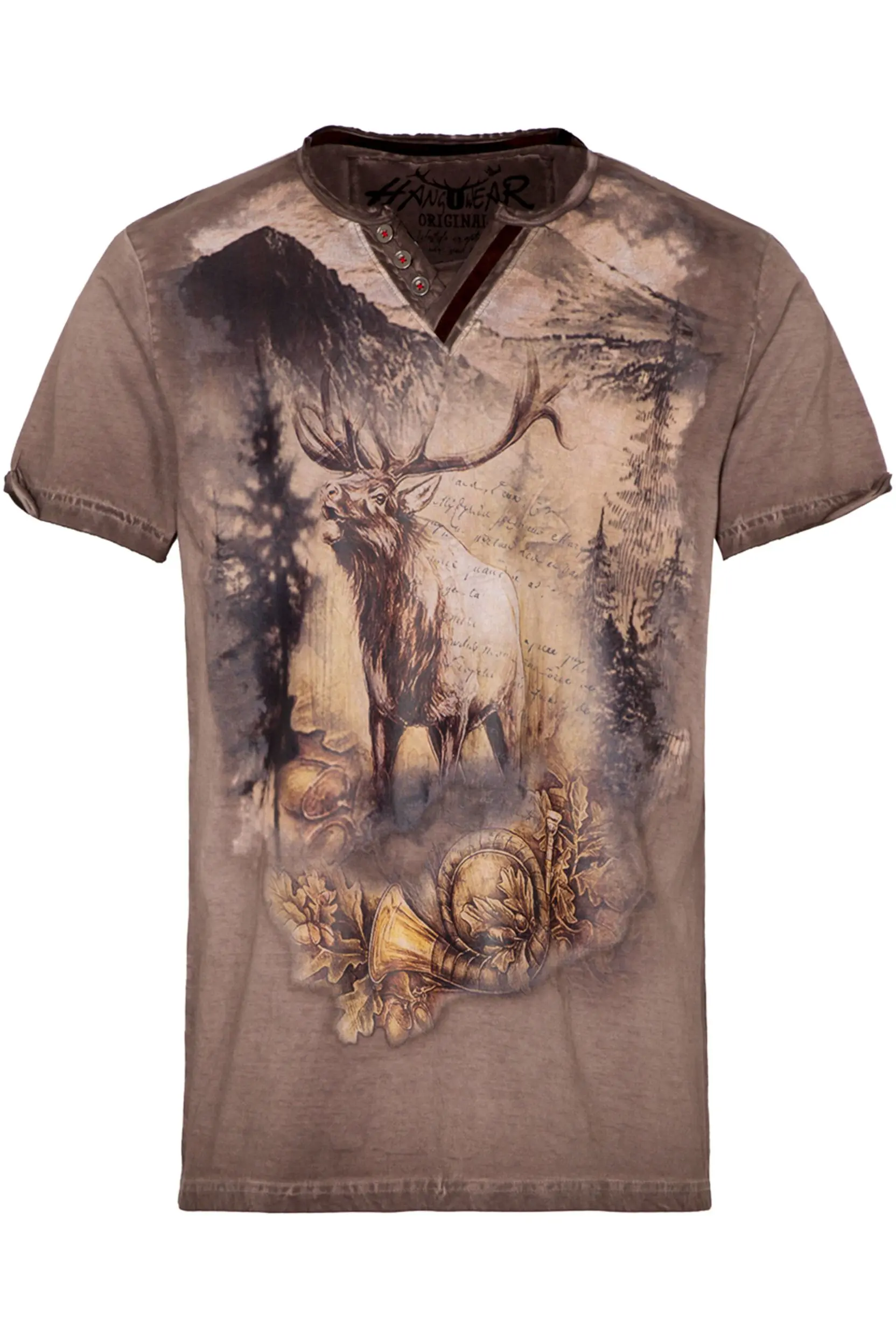 Trachtenshirt DIETRICH ~ S ~ braun