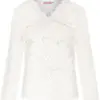 Trachtenshirt langarm Spitze creme Stretch Sophia 013971 ~ 32
