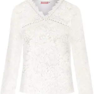 Trachtenshirt langarm Spitze creme Stretch Sophia 013971 ~ 32