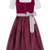 Kinder Dirndl rot Samt Caroline 015895 ~ 128