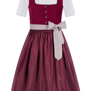 Kinder Dirndl rot Samt Caroline 015895 ~ 128