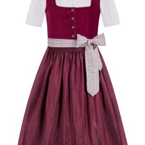 Kinder Dirndl rot Samt Caroline 015895 ~ 116
