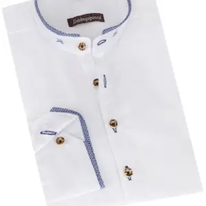 Trachtenhemd VINZENT (slim fit) ~ 44 ~ weiß