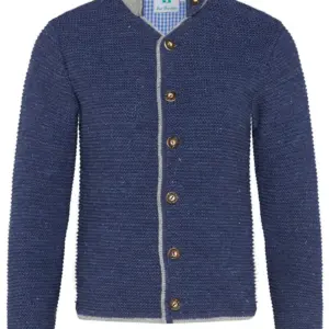 Kinder Strickjacke blau meliert grau 005103 ~ 92