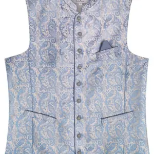 Trachtenweste blau grau Noel 013013 ~ 56