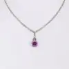 Collier mit Rosenblüte und Strass ~ rosa