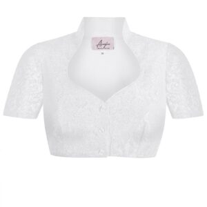 Dirndlbluse Spitze weiß Stretch Chiara 009172 ~ 32