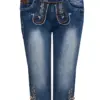 Damen Trachtenhose kniebund blau Stretch Franziska 007740 ~ 34