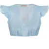 Dirndlbluse DIANA ~ 32 ~ hellblau