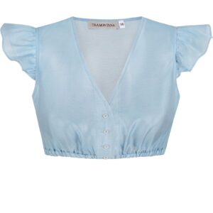 Dirndlbluse DIANA ~ 32 ~ hellblau