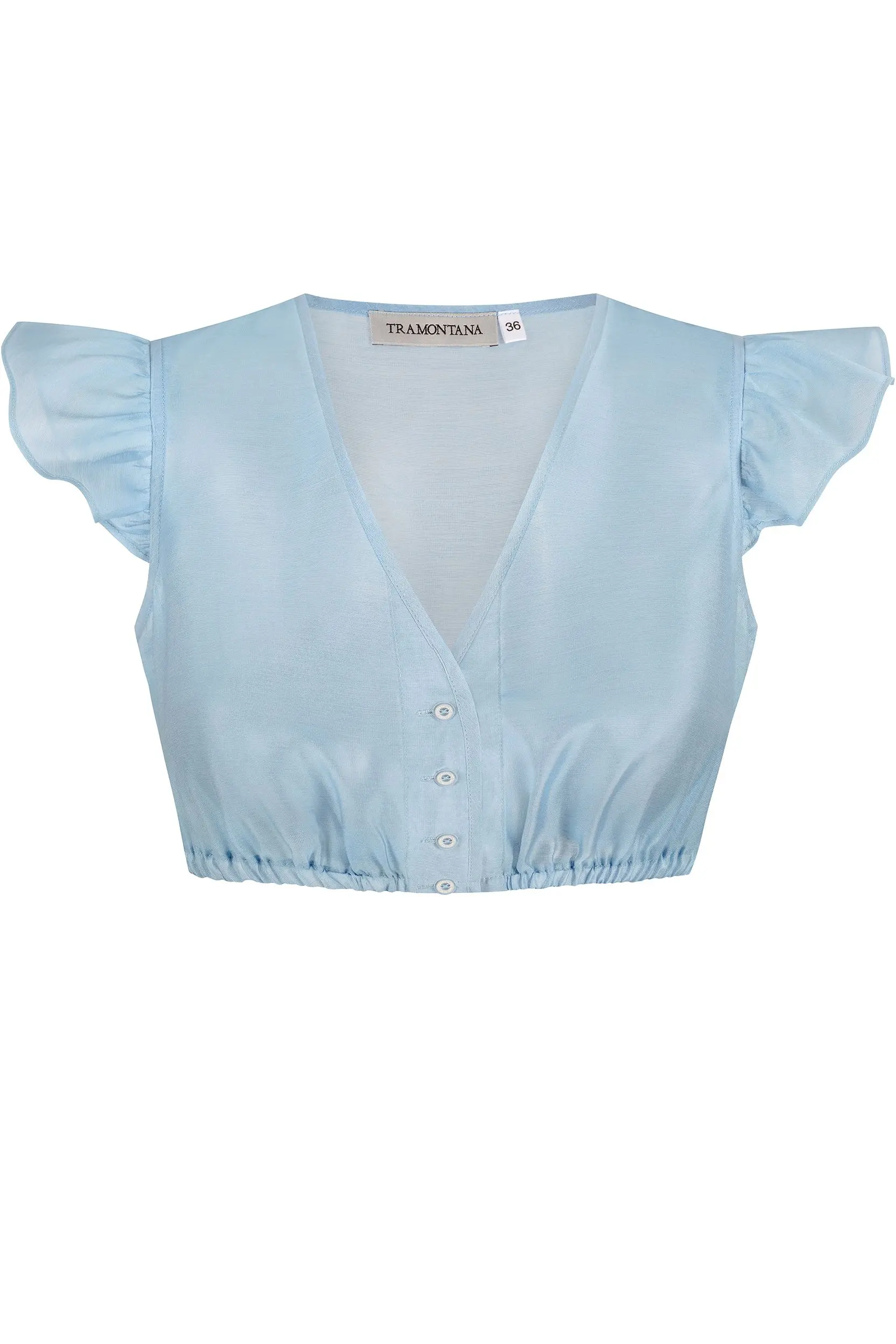 Dirndlbluse DIANA ~ 32 ~ hellblau