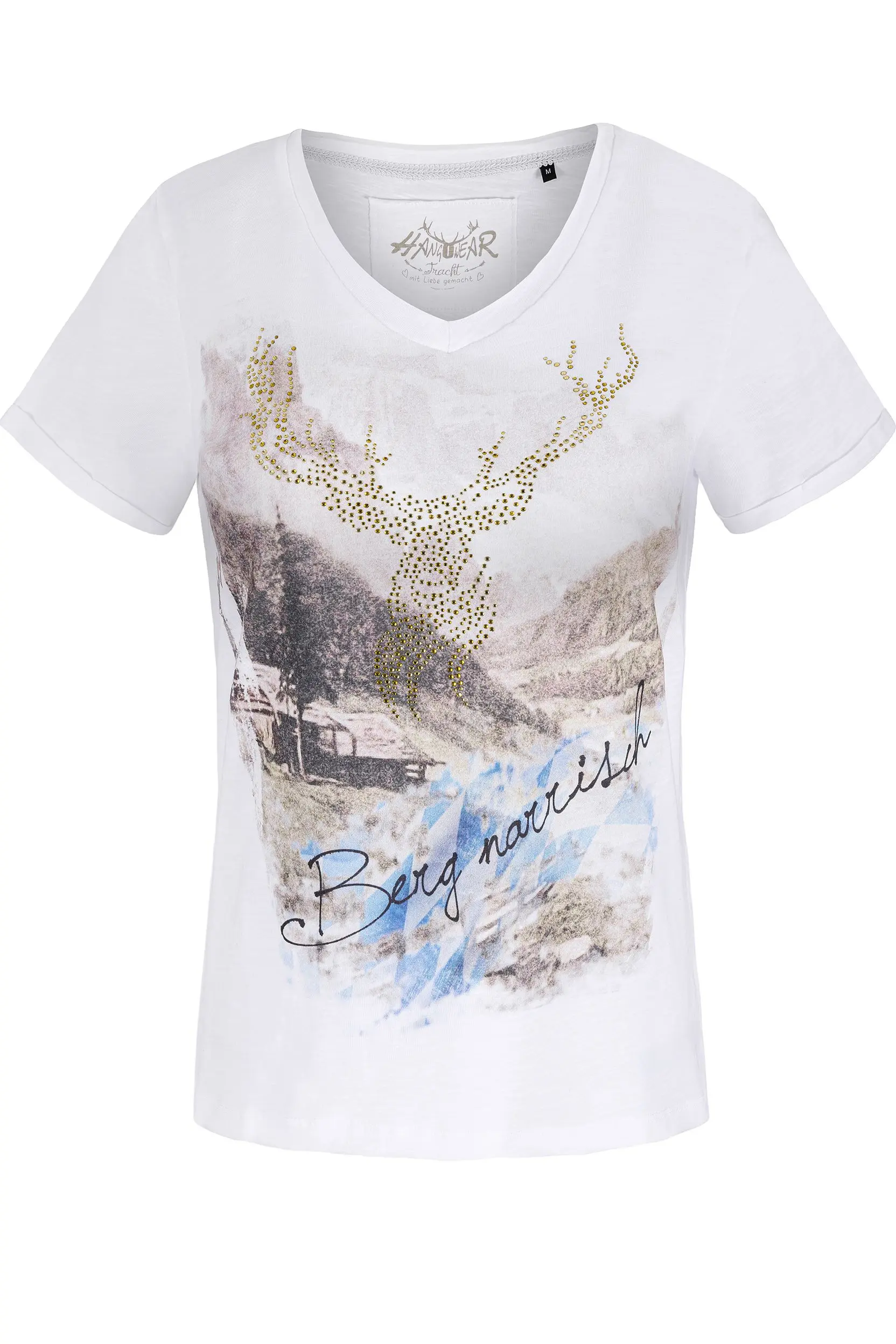 Trachtenshirt ANTONIA ~ S ~ weiß